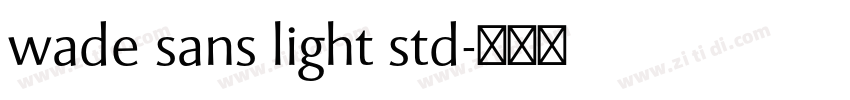 wade sans light std字体转换